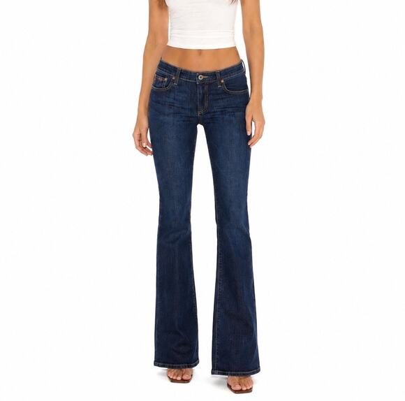 Adriano Goldschmied Denim - AG Adriano Goldschmied The Club Jeans 29R Y2K Dark Wash Low Rise Flare Denim